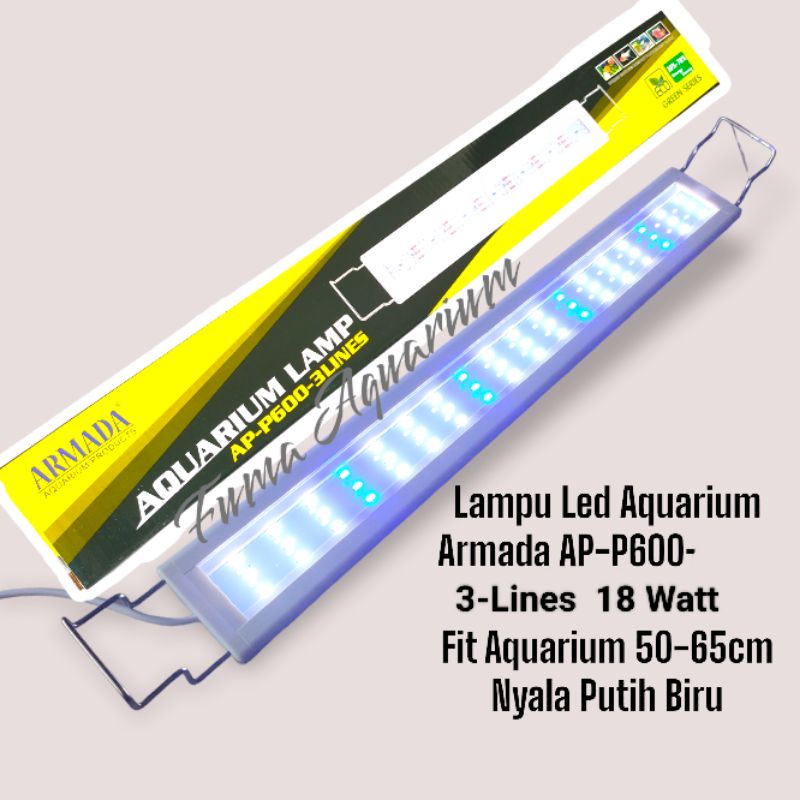 Lampu Led Aquarium ARMADA AP-P 800 Led 3 Baris Putih Biru Lampu Gantung Akuarium Aquascape