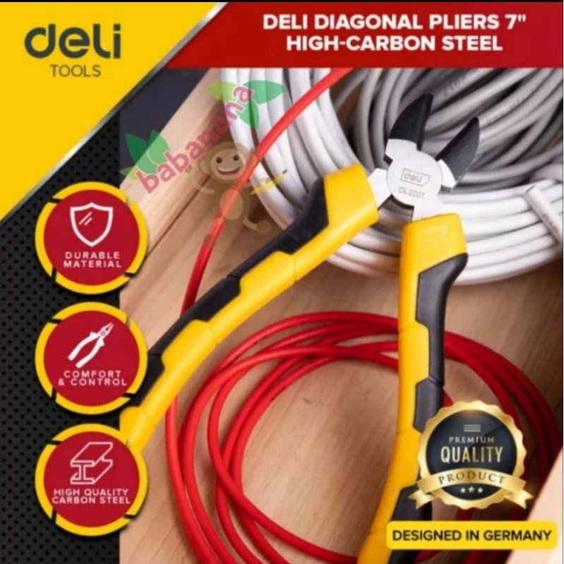 Deli DL220X Tang potong cutting wire pliers jepit potong long nose