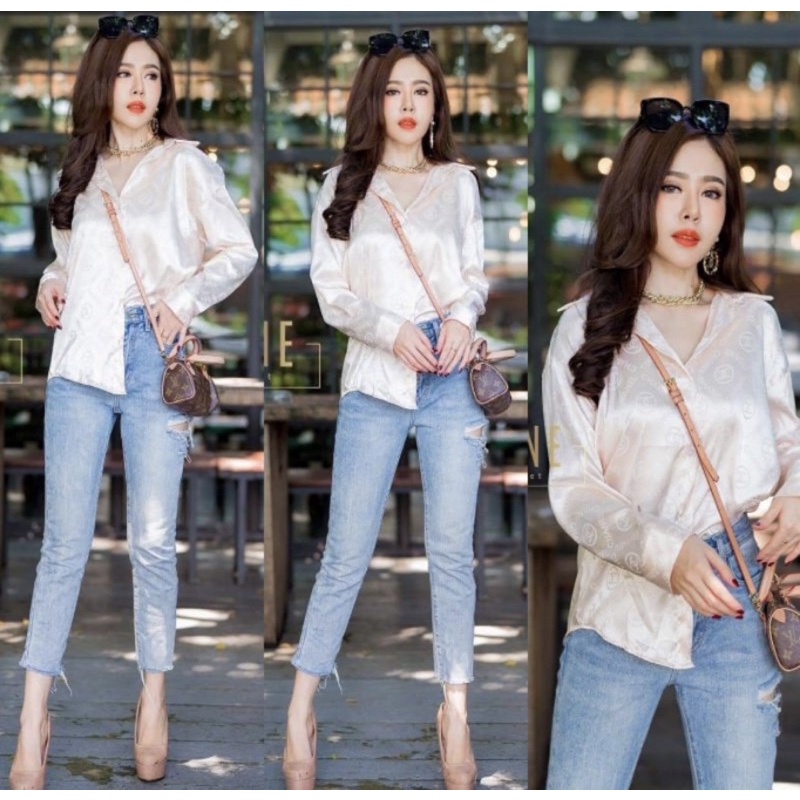 KEMEJA LALUNE SATIN IMPORT BANGKOK