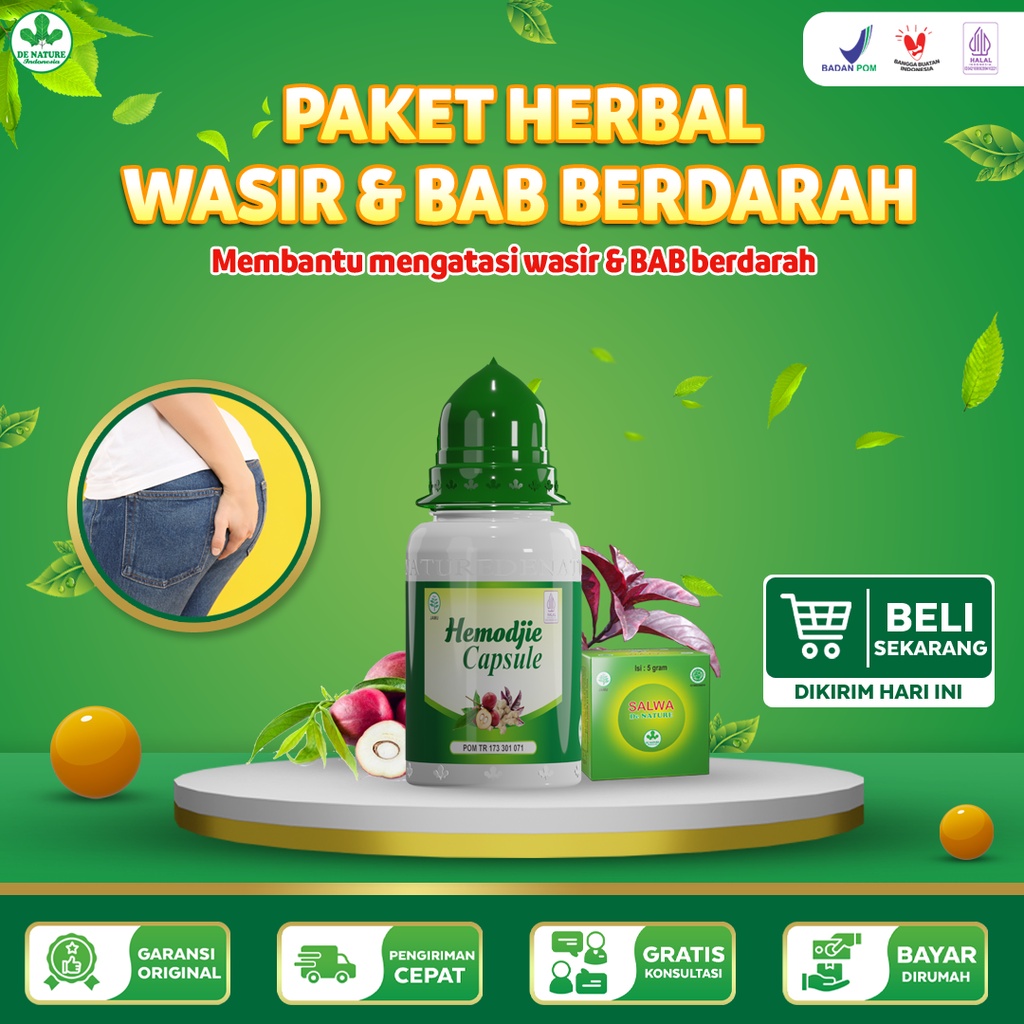 

Obat Ambeien/Wasir/ Fistula Ani/ Fisura Ani Tanpa Operasi Aman Untuk Ibu Hamil & Menyusui Hemodjie Original De Nature