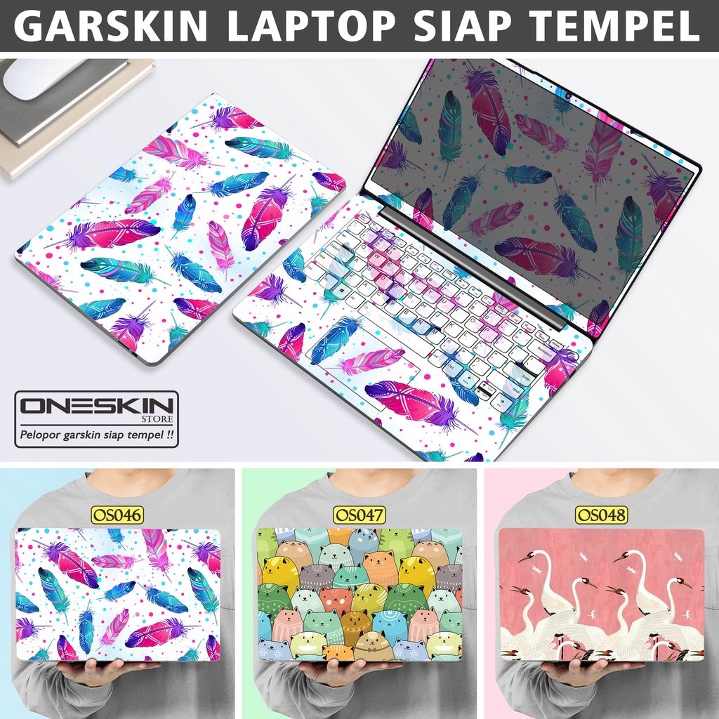 Garskin Sticker Laptop Protector Macbook Full Body Bottom Bezel Palmrest Skin Art Feather
