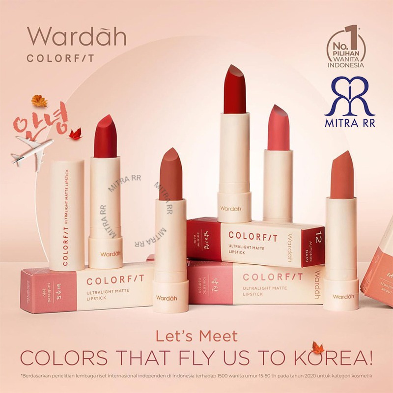 Wardah Colorfit Ultralight Matte Lipstick Ringan dan Lembut di Bibir | Lipstick Colorfit Korean Limited Edition Tahan 8 Jam