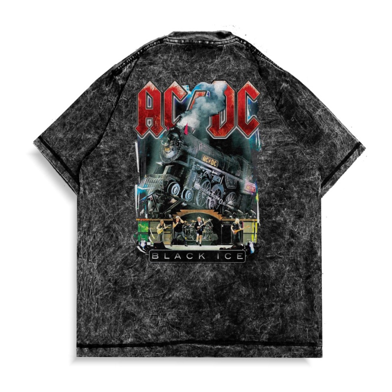 TSHIRT  METALICA OVERSIZE WASHED/ SANDWASH / KAOS BAND / KAOS BAND METAL ROCK / ACDC-2