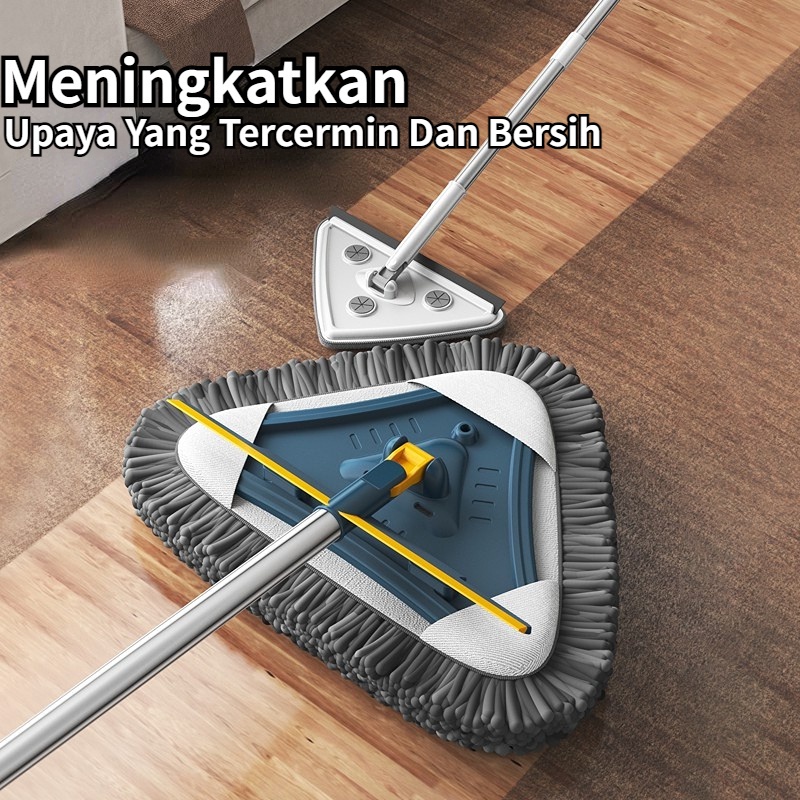 【COD】Alat Pel Pembersih Debu Segitiga /Triangular Mop 360°/Pel Lantai Alat Permbersih