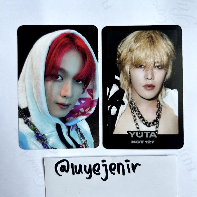 [ Take All ] pc 2 baddies trading card Haechan + Yuta NCT 127 selca selfie concept konsep set random