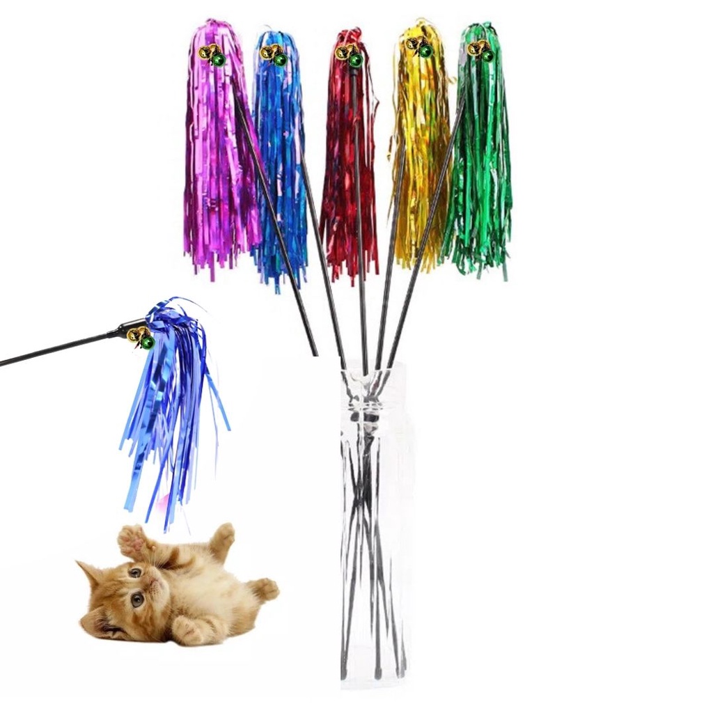 Stick Mainan Kucing Tongkat Blink Blink Bulu Kucing Cat Toys Teaser Kitten FEFARM
