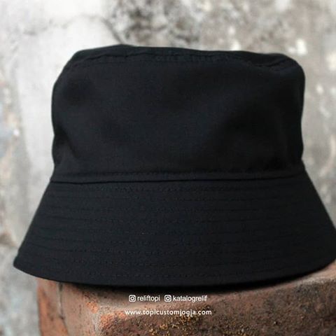 Topi Bucket Hat Pria dan Wanita BONUS Custom Sablon DTF Poliflex Full Warna 1 HAri Jadi