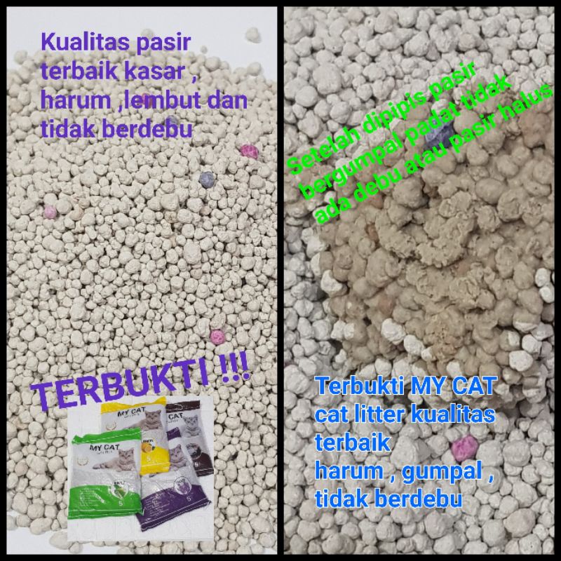 PASIR KUCING MY CAT GUMPAL WANGI KUALITAS PREMIUM CATLITTER CATSAND MYCAT ISI 20KG