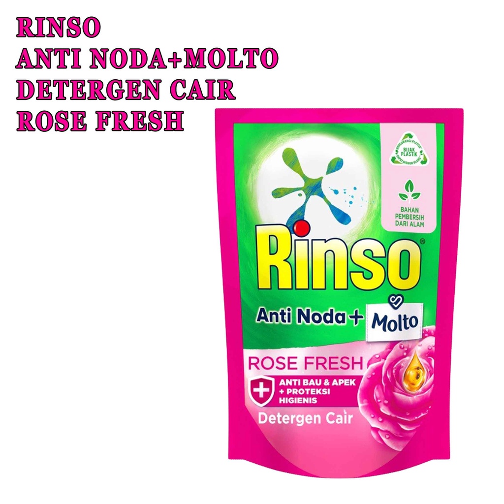 Molto Cair* Rinso Deterjen Cair* Rose Fresh Rinso* 750ml