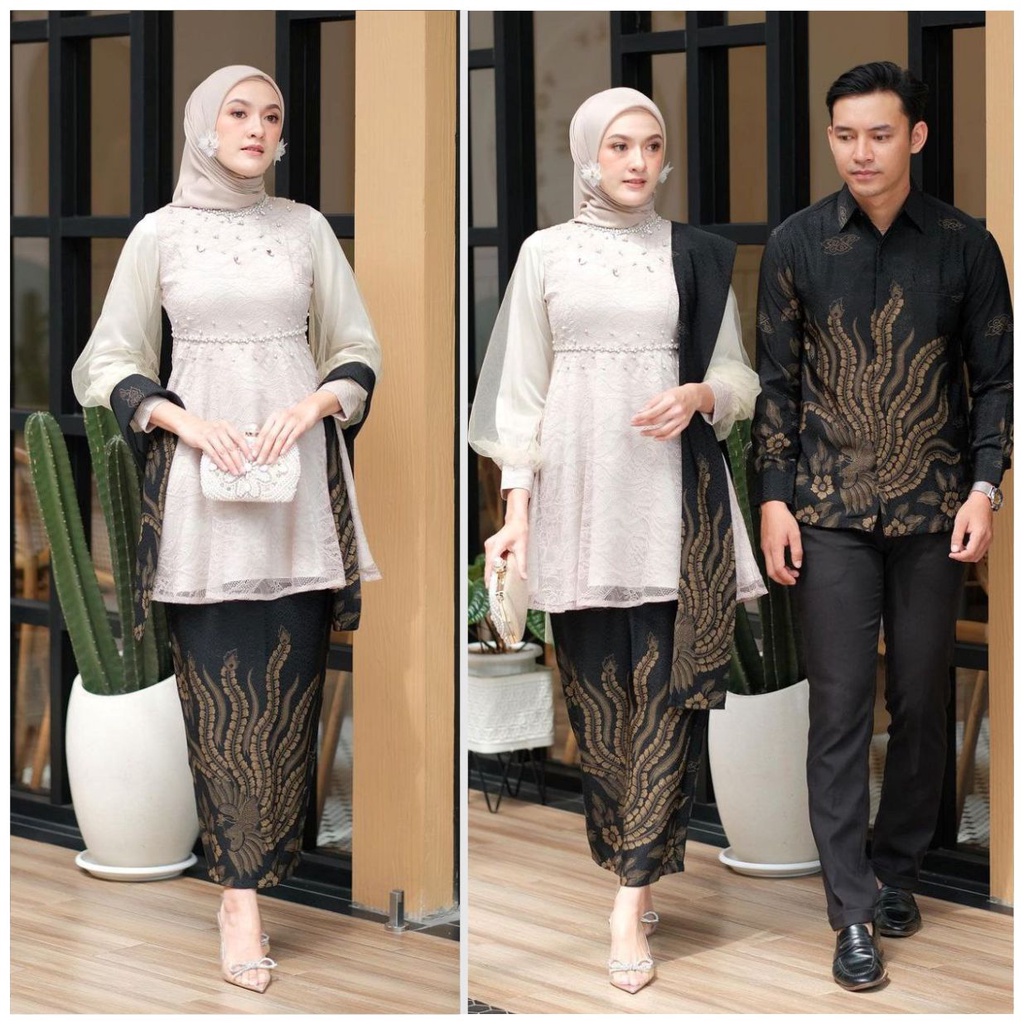 Couple Batik Kebaya Modern Kebaya Wisuda Tunangan Lamaran Baju Kondangan Terbaru Kebaya Couple 2022 
