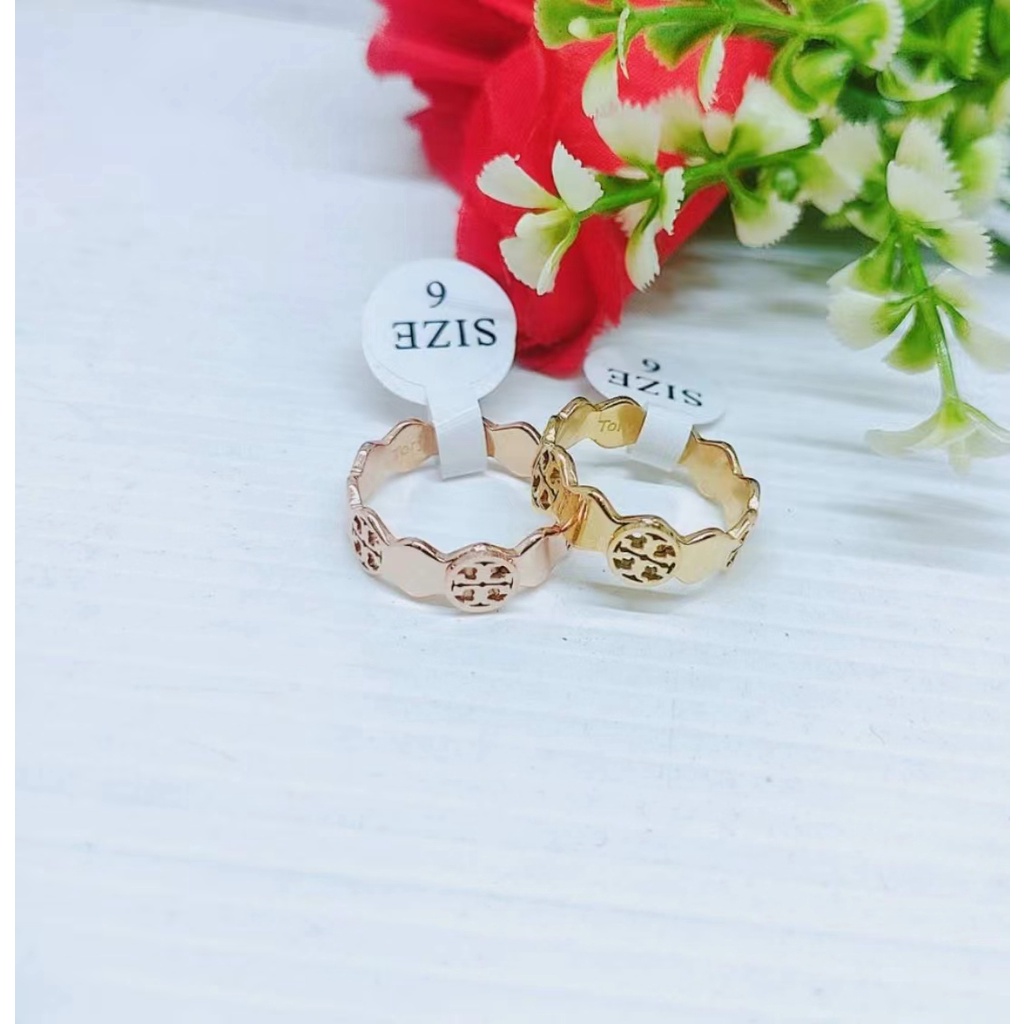 Cincin Titanium Permata Cantik Perhiasan Wanita Jewelery P28/P29