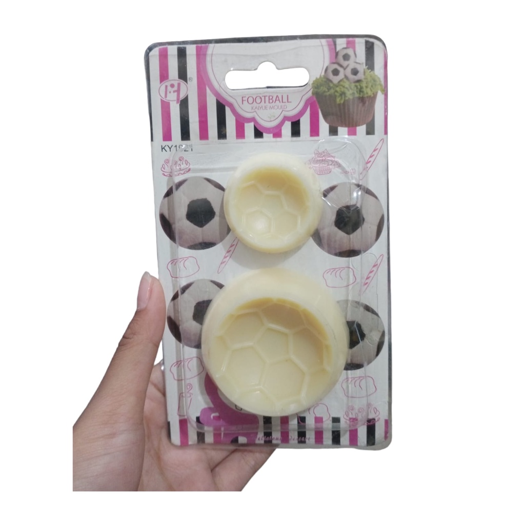 Cetakan Cutter Bola 2in1 Mould Cetakan Cookies Fondant Bentuk Bola Cetakan Plunger Bentuk Lucu