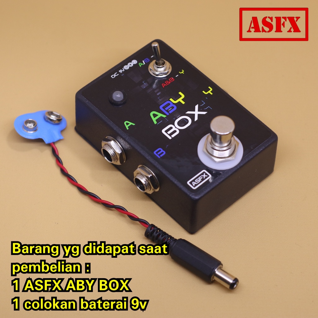 ASFX ABY BOX pedal efek Splitter Pasif AB Switch Line Selector untuk gitar dan bass