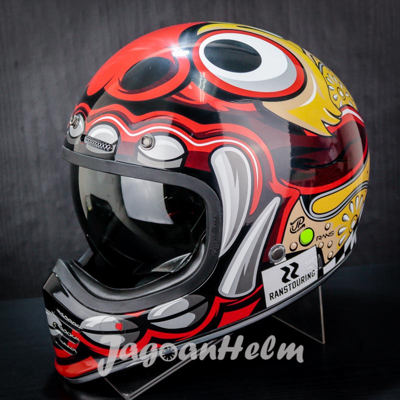 JPX HELM JP SIGNATURE BARONG RANS | SUPER BLACK | RETRO CLASSIC
