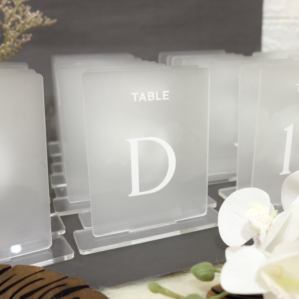 Table Number Dekorasi Meja Penanda Nomor Meja Akrilik Aesthetic