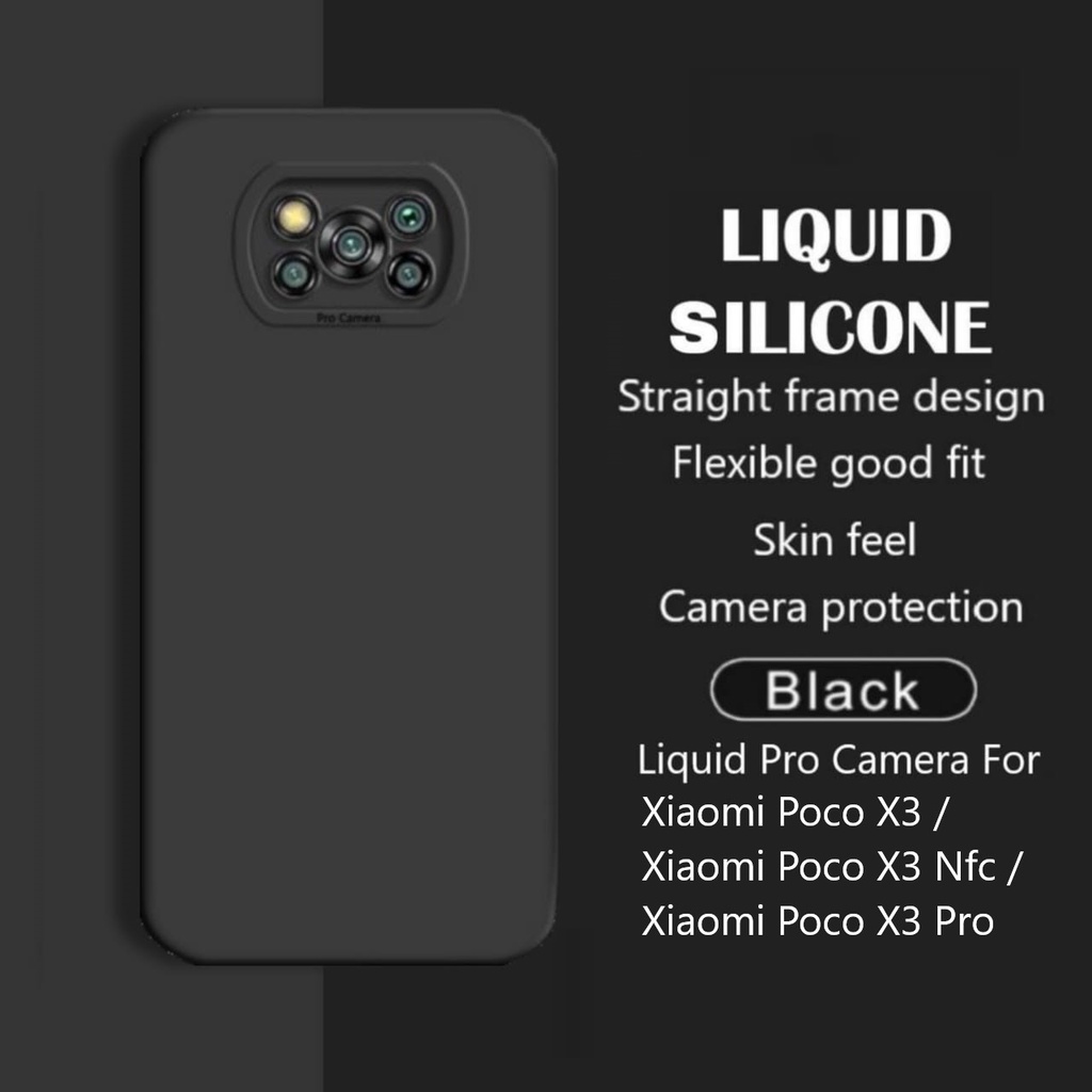 Promo Soft Case Poco X3 X3 Pro X3 Nfc Liquid Pre Camera Hitam Case Handphone Anti Bekas Sidik Jari