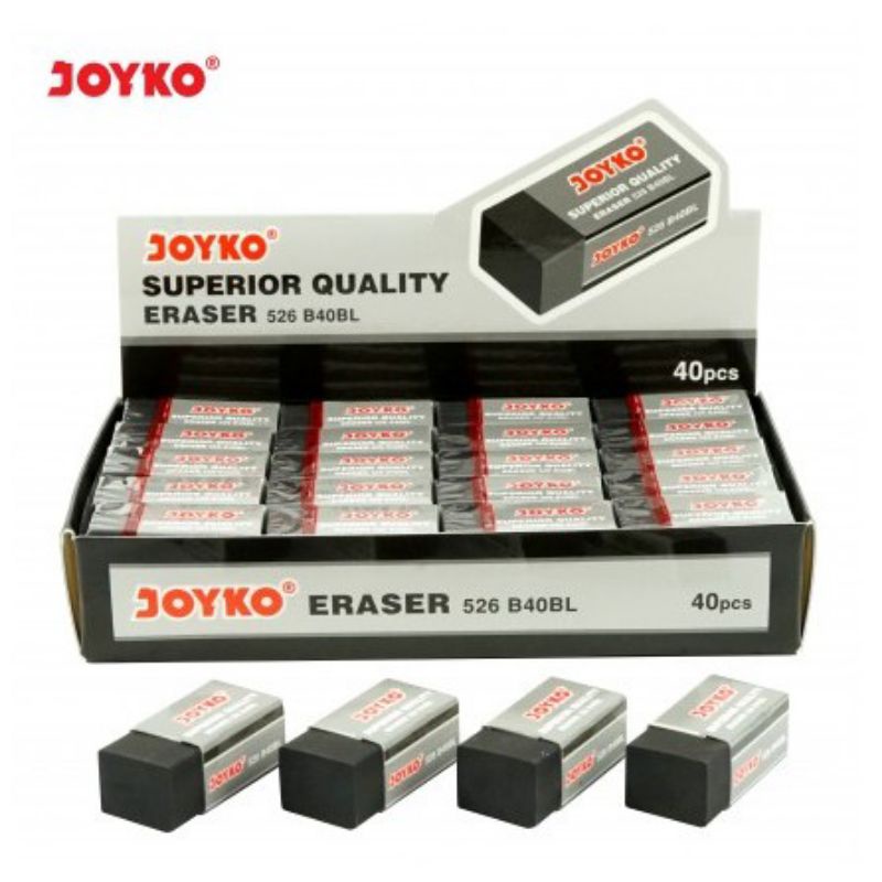 

PENGHAPUS PENSIL JOYKO HITAM ERASER 526 B40BL TERLARIS KECIL MINI B40 BL BERSIH MURAH UJIAN EXAM CLEAN