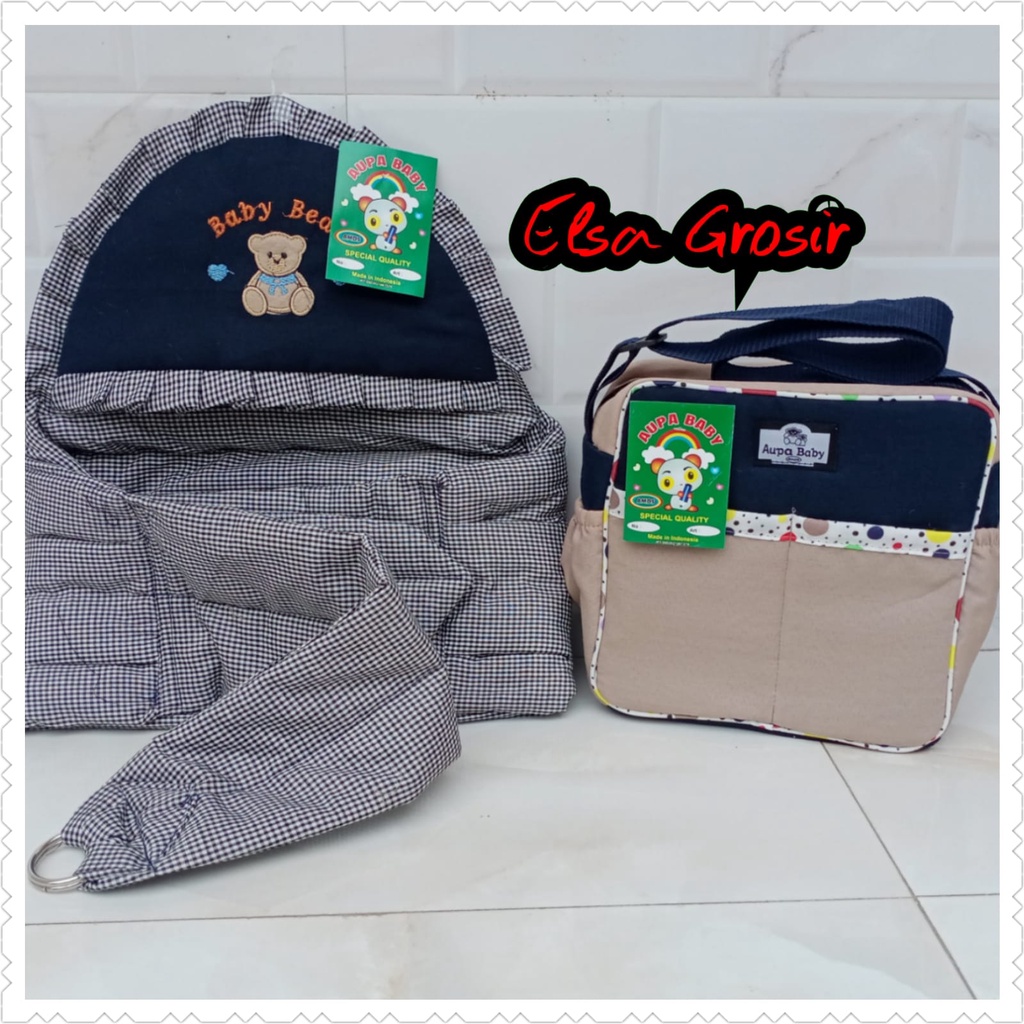 Paket 2in1 tas bayi dan Gendogan Bayi samping kotak