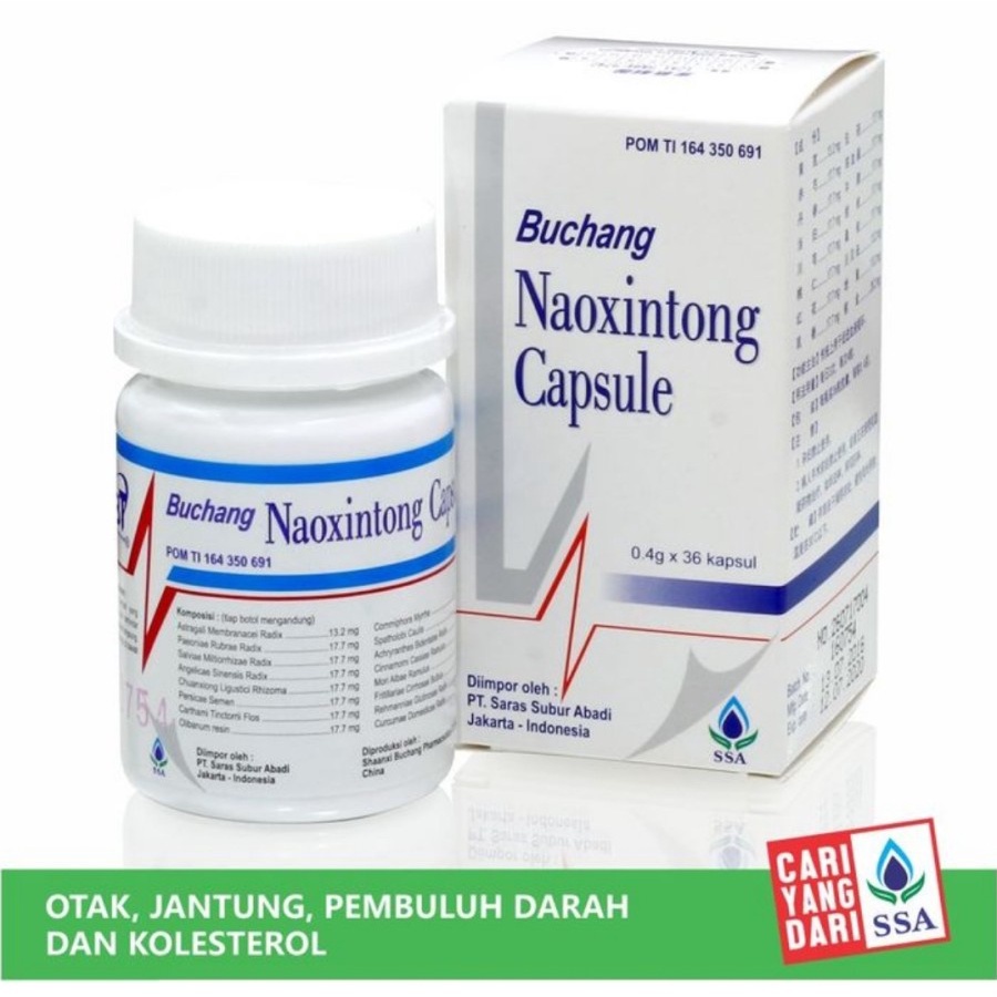obat jantung herbal kolesterol Buchang Naoxintong Capsule original