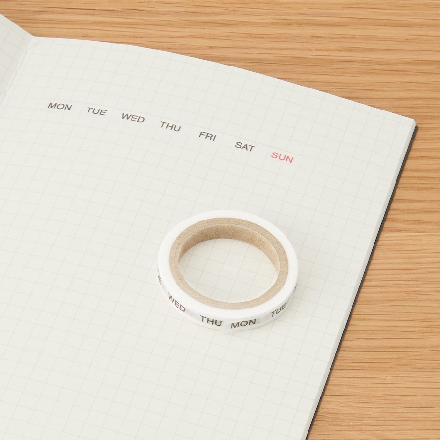 

MUJI Perforated Masking Days of Week / Tick Box Print Tape- washi tape