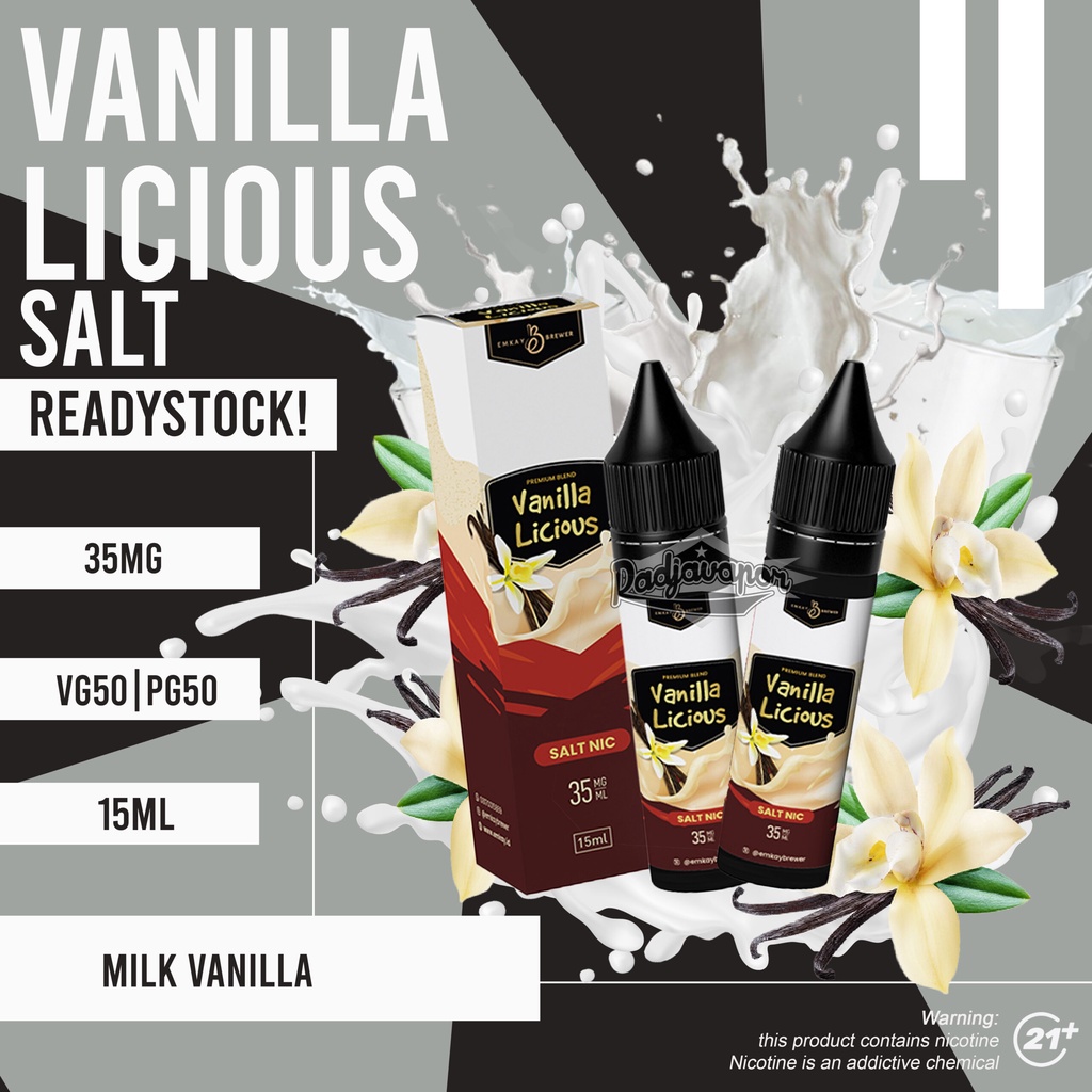 LIQUID VANILLA LICIOUS SALT 35MG - AUTHENTIC