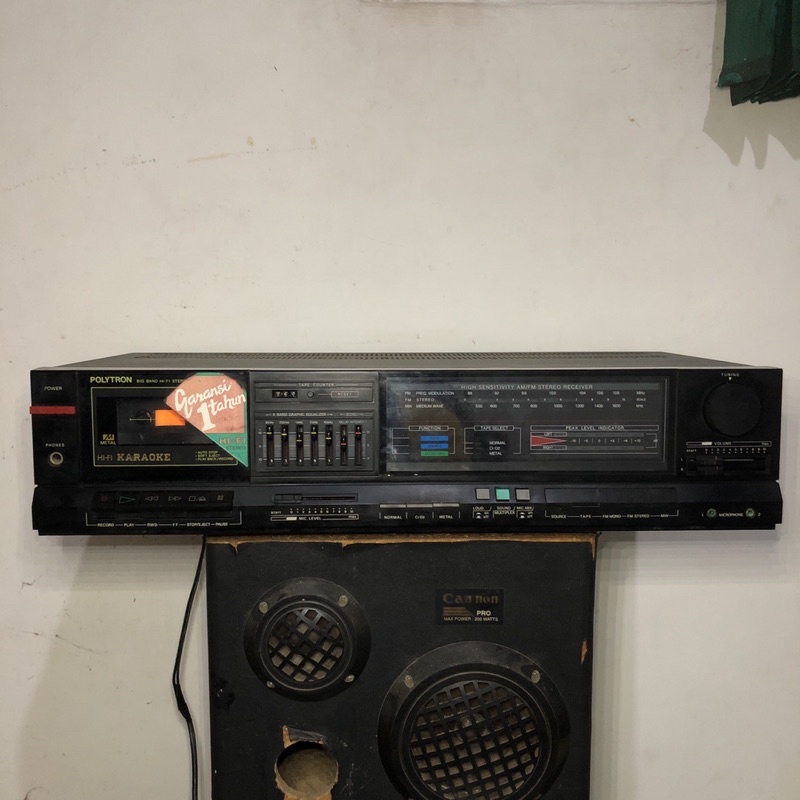 Jual Tape deck polytron jadul alat pemutar radio & kaset pita lawas
