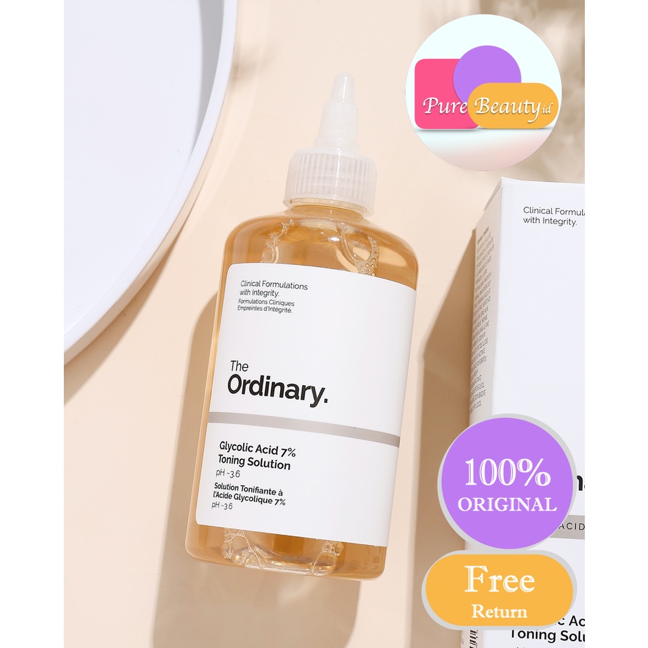 THE ORDINARY Glycolic Acid 7% Exfoliating Toning Solution 240ml Cerah Menjaga Keelastisitasan Halus ❤ 100% Original ❤