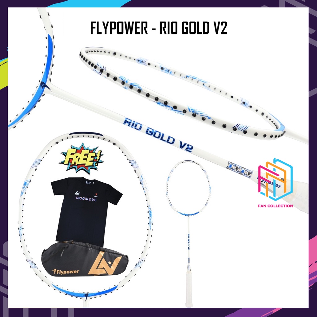 Flypower RIO GOLD V2 Raket Badminton Original