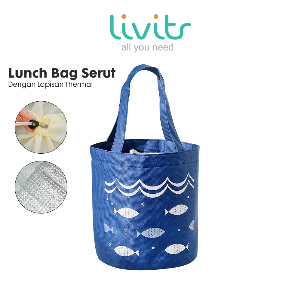 Lunch Bag / Tas Bekal Tahan Panas/ Lapisan Thermal / Tas Bekal Anak dan Dewasa / Lunch Cooler Bag Box