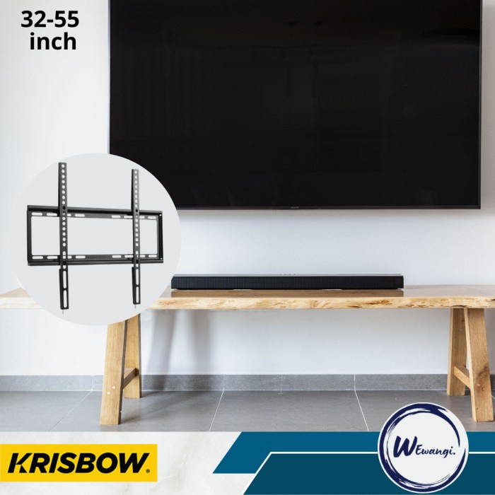 /////] Bracket Tv Krisbow LED/LCD 32-55 Inci Hitam