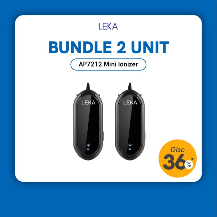 Purifier Bundle Hemat 2 Unit Leka Ap7212 Mini Ionizer - Kalung Air Purifier