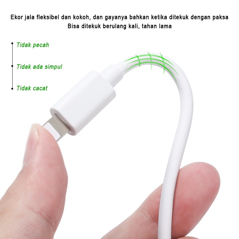 Cable Kabel Data Lightning Charging Cable Kabel Charge Kabel Lightning USB Cable Kabel Data USB Cable untuk Data Cable Lightning To USB 1M for  5 6 7 8 XS XR 11 12 Pro Max