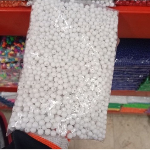 Mote Kapur Diameter 8mm-Mote Manik Manik 1 pon