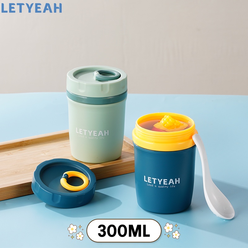 letyeah Kotak makan anti tumpah/tas bekal makanan/cangkir sup tahan panas/lunch box anak set/BPA free