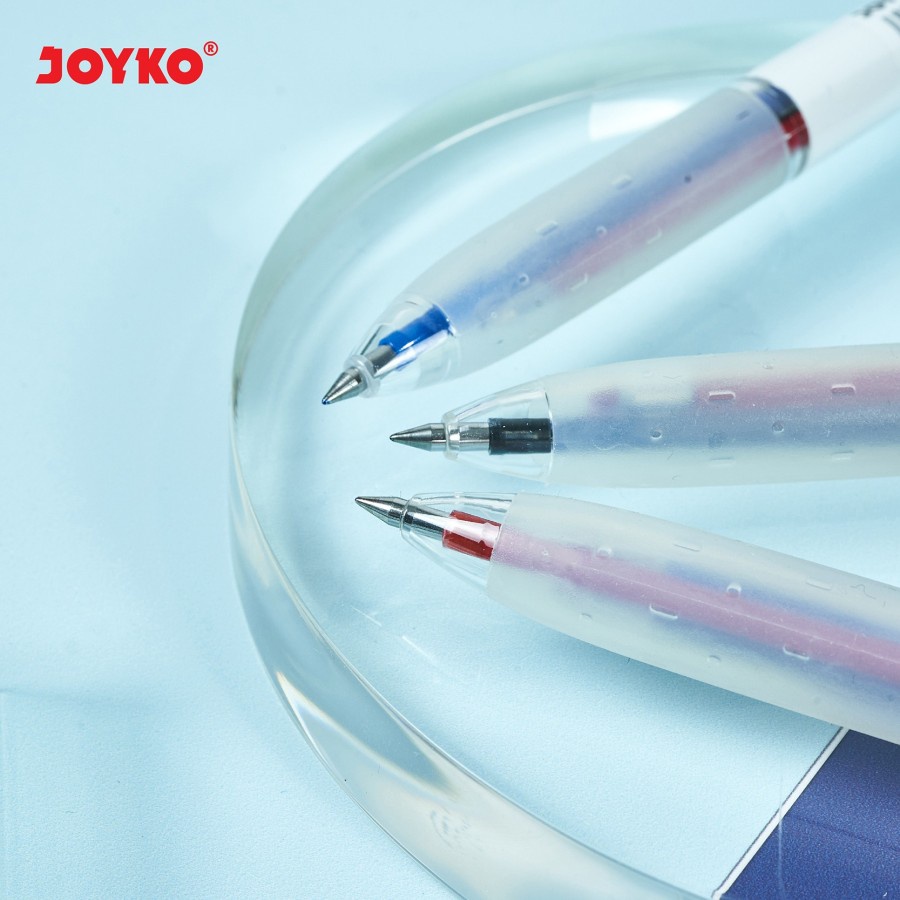 Flip Gel Pen Pulpen Pena Joyko GP-339 3 Warna 3 in 1 0.38 mm