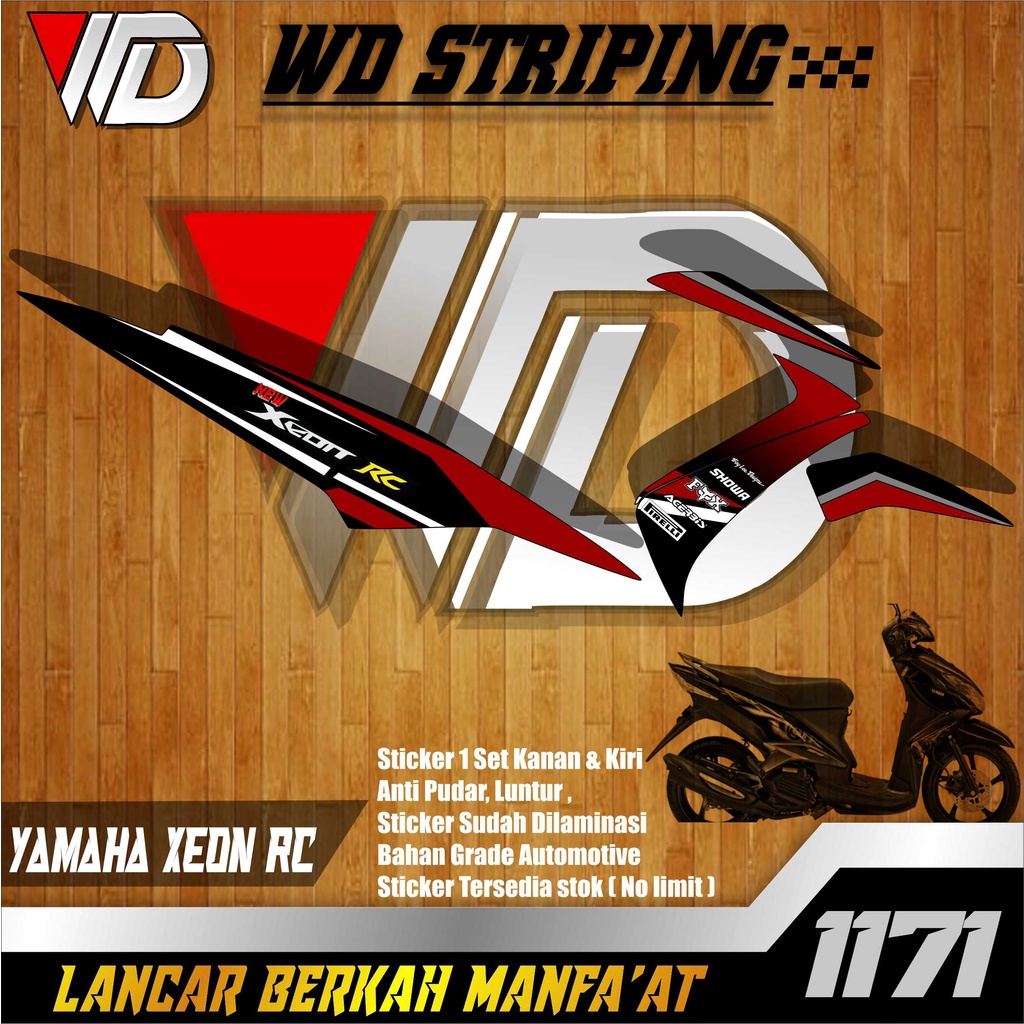 1171 stiker striping sepeda motor yamaha XEON RC