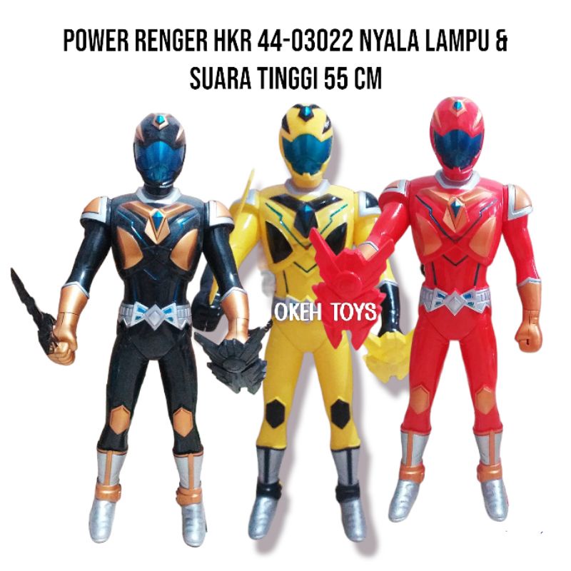 Robot Power Ranger Manusia Ranger HKR 44-03022 Nyala Lampu dan Suara Tinggi 55 cm