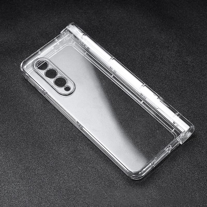 SLOT PEN CLEAR CASE SAMSUNG GALAXY Z FOLD 5 FOLD 4 FOLD 3 5G HARD TRANSPARANT CASE + PROTECTOR CAMERA