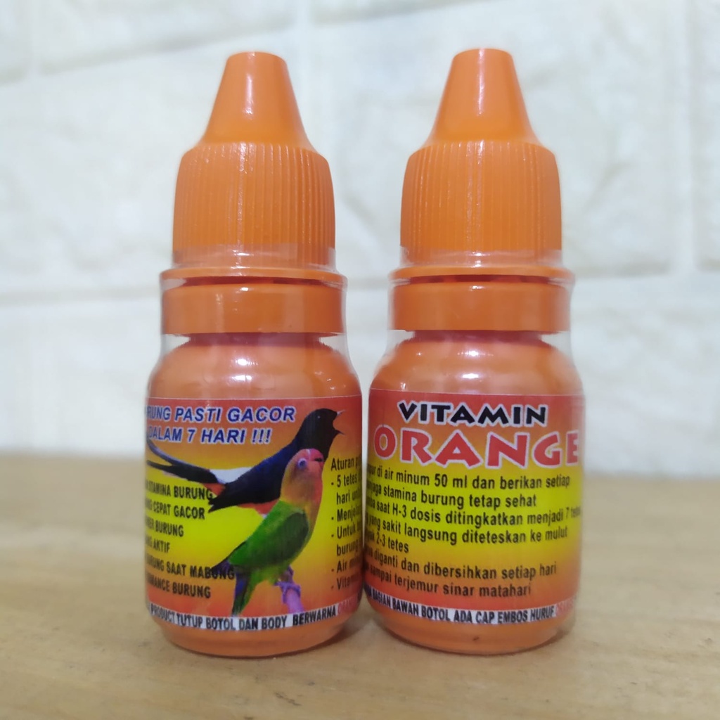 VIT ORANGE VITAMIN ORANGE PENGGACOR BURUNG MURAI BATU LOVE BIRD KACER C IJO MENINGKATKAN FIGHTER STA