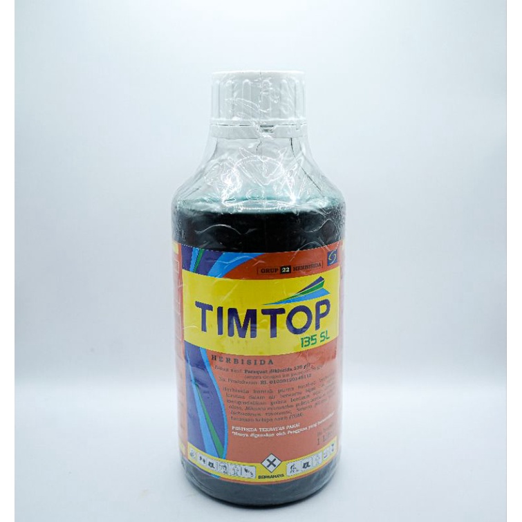 TIMTOP 135 SL 1 Liter herbisida Pengendali Gulma berdaun lebar atau sempit dan Rumput liar.