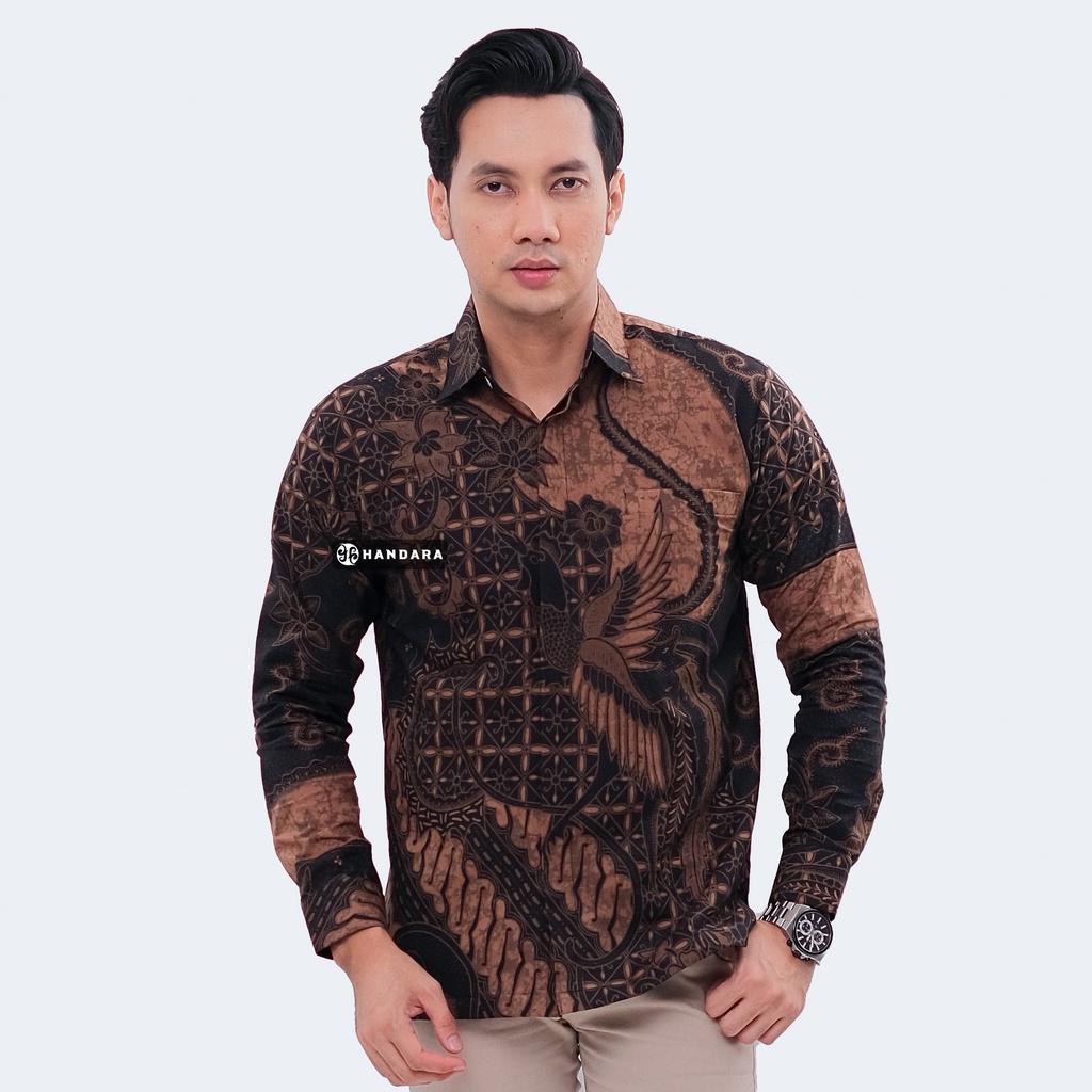 Handara Batik Pria Lengan Panjang Slim Fit Premium Mangkualam HB-326