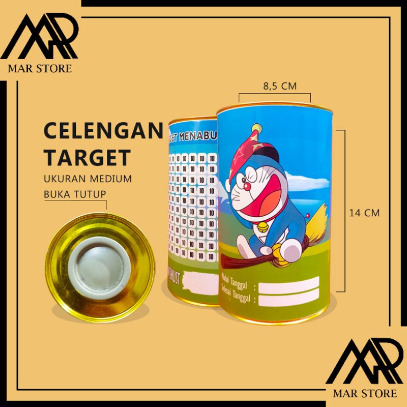 CELENGAN TARGET MOTIF DORAEMON