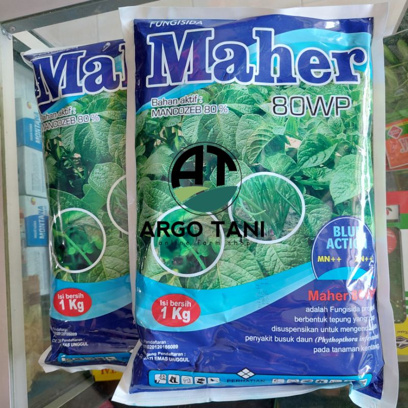 Maher biru 80WP , fungisida , mankozeb 80%