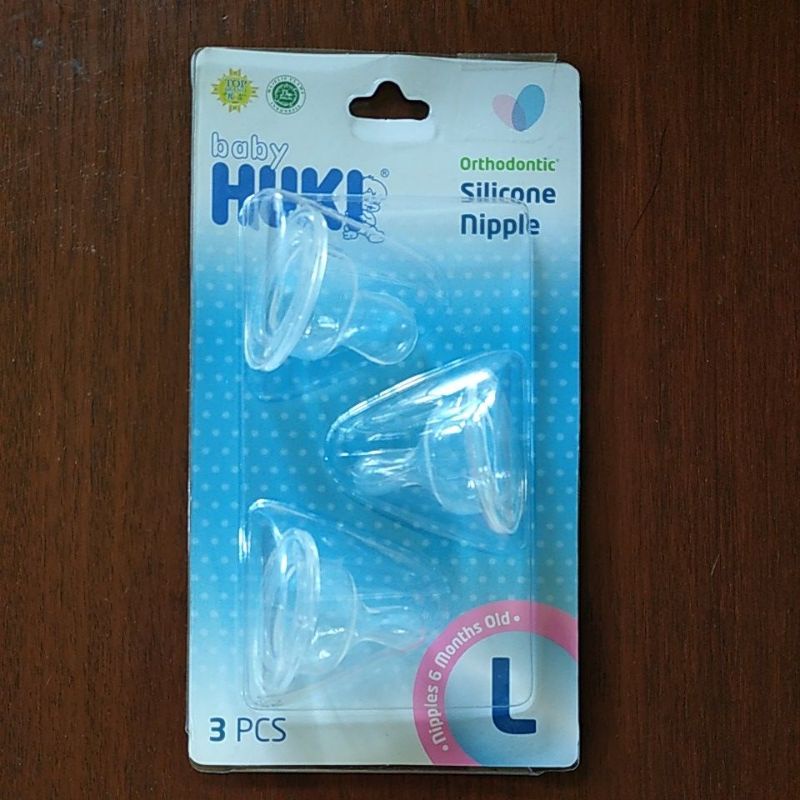 Huki dot  nipple silikon orthodontic silicone nipples M L  isi 3 pc