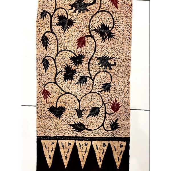 Selendang batik tulis kuno Madura circa1980 antik