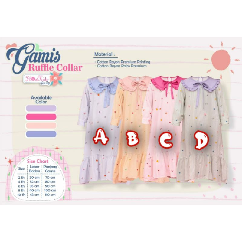 Gamis Ruffle Flowkids // Gamis Anak