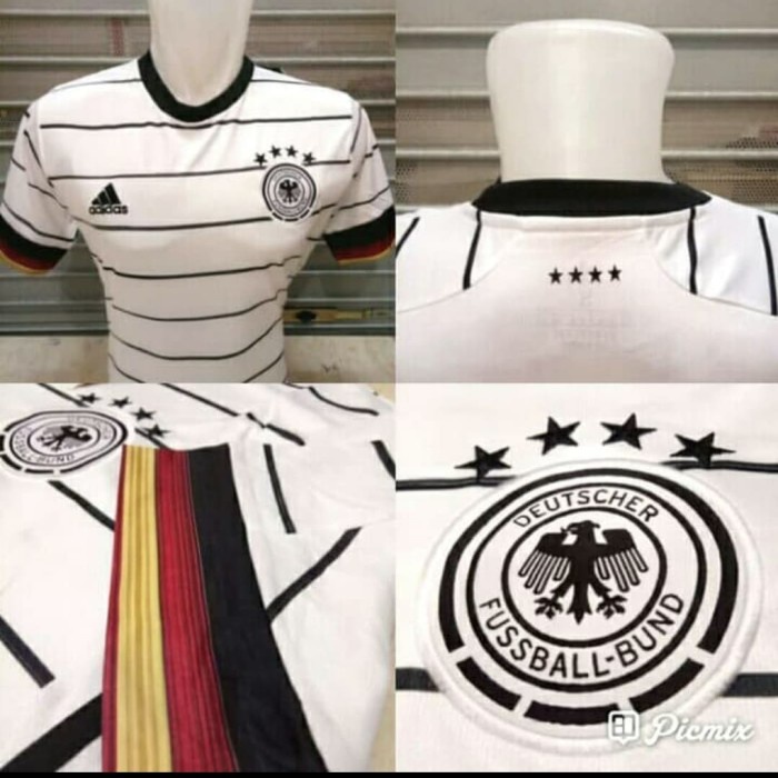 ⭐BISA COD⭐ JERSEY BOLA JERMAN HOME EURO 2021 GRADE ORI THAILAND TERLARIS - M