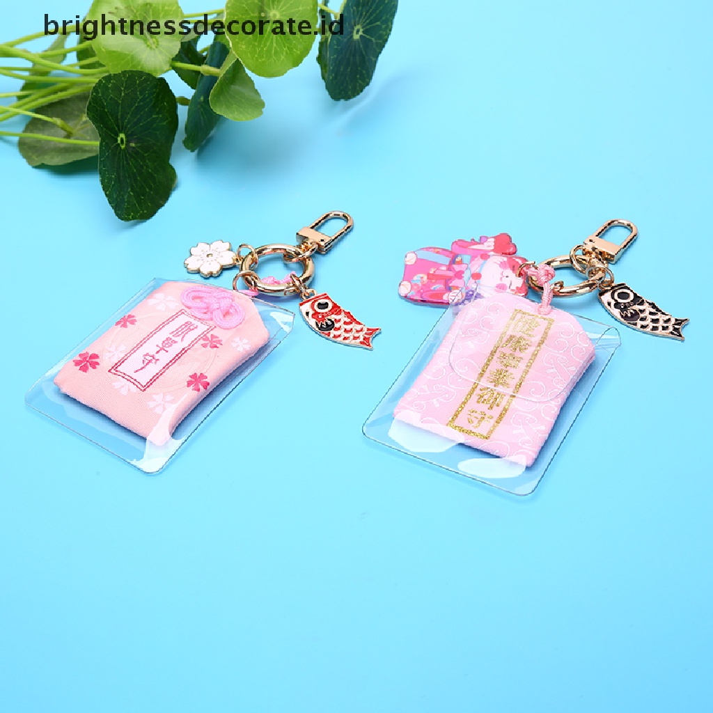 [Birth] 1x Omamori Maneki Neko Penghilang Misfortune Lucky Key Holder Gantungan Kunci Hadiah [ID]