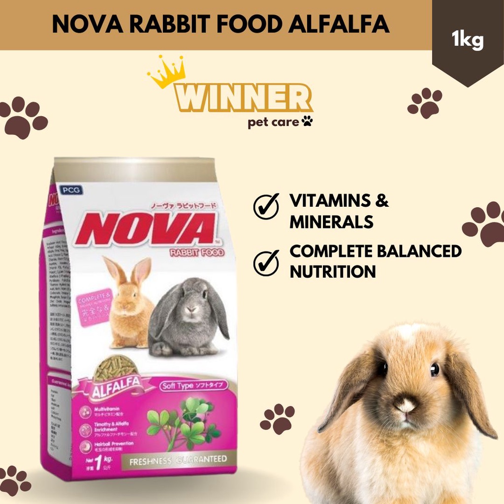 NOVA Rabbit Food Alfalfa Freshpack 1kg