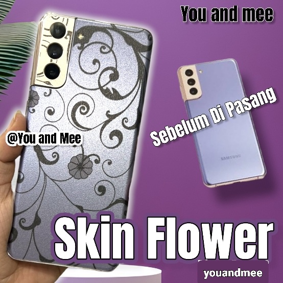 FLOWER!! Skin Back Casing Xiaomi Redmi 10-2022 10A 10C Redmi A2 A1 9 9i 9A 9C 9T 8 8A PRO 7 7A 6 6A 6Pro MiA1 MiA2 Lite MiA3 Mi5X 6X 5 5A 5+ 4 Prime 4A 4X 3 3S 3X 2 2S Garskin Belakang Clear Bening Motif Bunga Anti Jamur Stiker HP Ungu 4G 5G A3 5X 6X